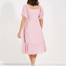Styli Pink Regular Fit Midi Dress image 2