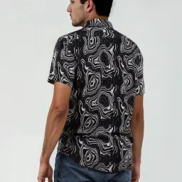 celio Celio* Black Regular Fit Printed Shirt image 2