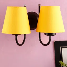 Devansh Yellow Traditional Armed Sconce Wall Lamp image 2