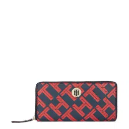 Tommy Hilfiger Rucksuck Navy & Red Printed Zip Around Wallet for Women-image-92