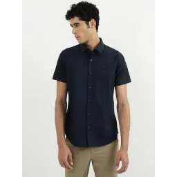 United Colors of Benetton Blue Cotton Slim Fit Shirt-picture-33