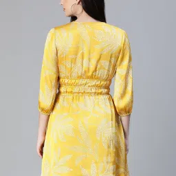 Oxolloxo Yellow Printed A-Line Dress image 2