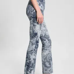 Guess Blue Cotton Blend Printed Jeans image 3