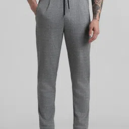 Jack & Jones Grey Slim Fit Striped Trackpants image 2