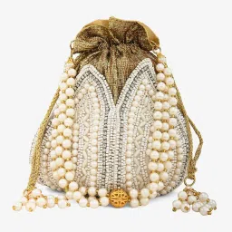 Gaurapakhi Golden Embellished Potli image 2