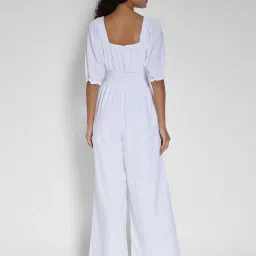 American Eagle Outfitters White Full Length Jumpsuit image 2