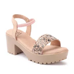 Carlton London Women's Cream Sling Back Sandals image 2