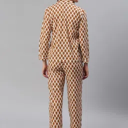 Cation Off White Printed Shirt With Pyjamas image 2