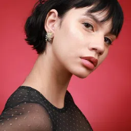 Sohi goldplated studs earrings image 2