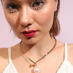 Sohi gold plated designer party necklace for women image 2