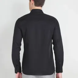 Arrow Black Cotton Slim Fit Shirt image 2