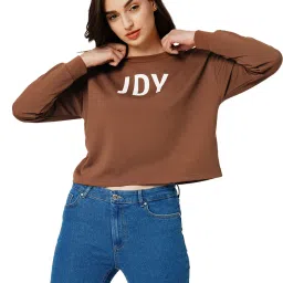 Only Brown Graphic Print Sweatshirt image 2
