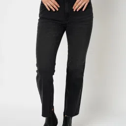 Only Grey Cotton Relaxed Fit High Rise Jeans image 2