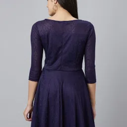 Globus Blue Floral Print A-Line Dress image 2