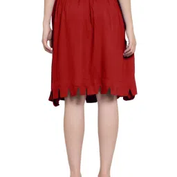 PATRORNA Maroon Midi Skirt image 2