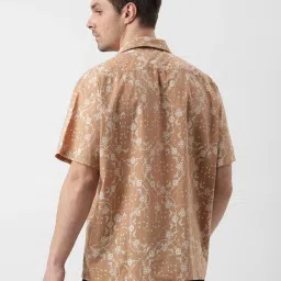 Wrangler Brown Regular Fit Printed Shirt image 2