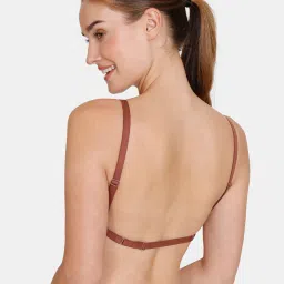 Zivame Brown Half Coverage Wireless Backless Bra image 2