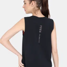 Zelocity by Zivame Black Sleeveless T-Shirt image 2