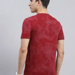 Monte Carlo Maroon Regular Fit Printed T-Shirt image 2