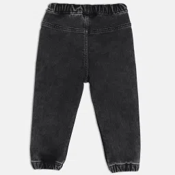 Miniklub Boys Black Regular Fit Woven Denim Pant image 2