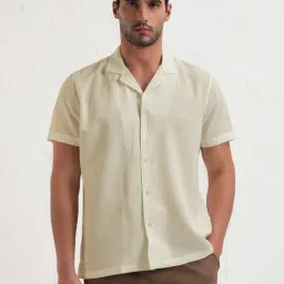 showoffff SHOWOFF Beige Relaxed Fit Solid Shirt-picture-21