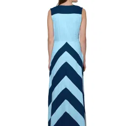 PATRORNA Blue Color-Block Gown image 2