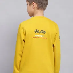 Monte Carlo Kids Yellow Printed Full Sleeves Sweatshirt image 2