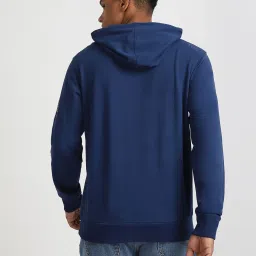 Lee Blue Cotton Slim Fit Printed Hooded Sweatshirt image 2