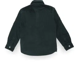 U.S. Polo Assn. Kids Green Solid Full Sleeves Shirt image 2