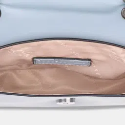 Forever Glam by Pantaloons Blue Solid Medium Handbag image 5