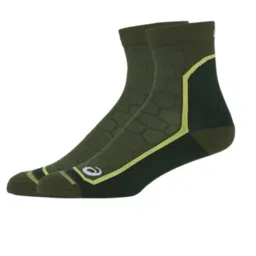 Asics Road Quarter Dark Green Unisex Socks image 2