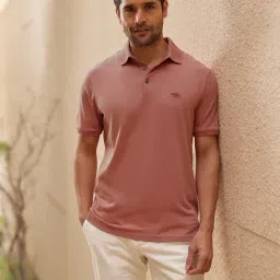 ANDAMEN Pink Regular Fit Polo T-Shirt-picture-21