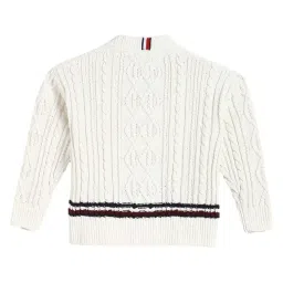 TOMMY HILFIGER Ivory Petal Solid Archive Fit Pullover image 2