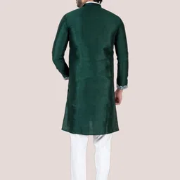 FRANSCART Men Geometric Embroidered Thread Work Kurta image 4