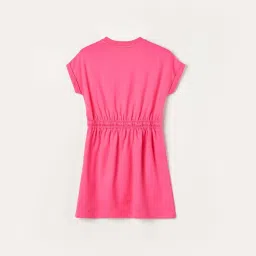 Fame Forever by Lifestyle Girls Pink Cotton Printed Dress image 2