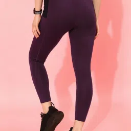 Clovia Dark Purple Tights image 2