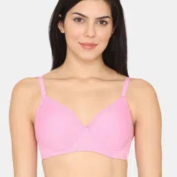 Zivame Pink Plain Bralette Bra-image-58