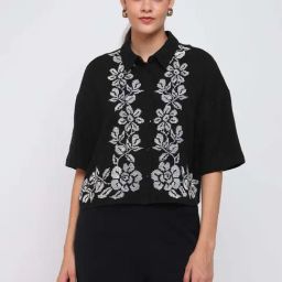 Cover Story Black Regular Fit Printed Shirt-picture-23