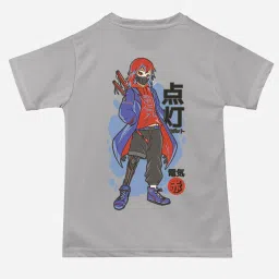 RISH Unisex Grey Printed T-Shirt image 2