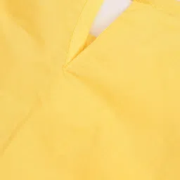 Biba Girls Yellow & Off-White Ethnic Motifs Embroidered Kurta with Sharara & Dupatta image 5