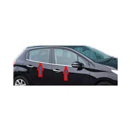 VBX Car Exterior Stainless Steel Lower Window Garnish Chrome Compatible for Santro 2018 Model - Set of 4 Pcs-picture-30