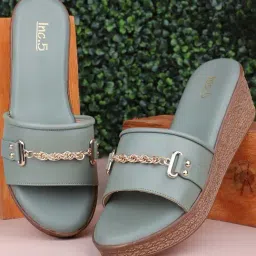 Inc.5 Women's Green Casual Wedges-picture-49