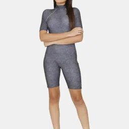 Zelocity by Zivame Grey Printed Swimsuit image 4