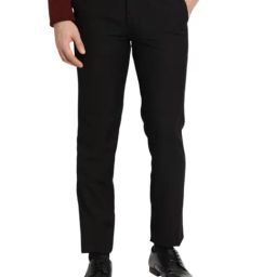Turtle Black Rayon Slim Fit Trousers-picture-20