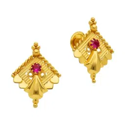 Malabar Gold and Diamonds 22k (916) Yellow Gold Earrings for Women-picture-12