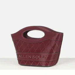 Allen Solly Maroon Textured Satchel image 2