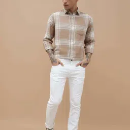Forca By Lifestyle White Slim Tapered Fit White Jeans image 4