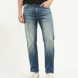 Levi's 513 Indigo Blue Cotton Slim Fit Jeans-picture-31