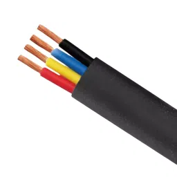 Polytex 1.5 Sq mm Shielded Flexible Cable 4 Core PVC Insulated 100 m Cable Length Black Copper & Aluminium, (Pack of 10 Rolls) image 2