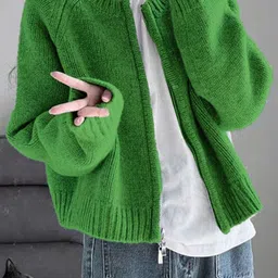 StyleCast x Revolte Women Round Neck Front Open Sweaters-picture-42